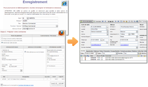 DirectWeb for Act! : couple your website with Act!